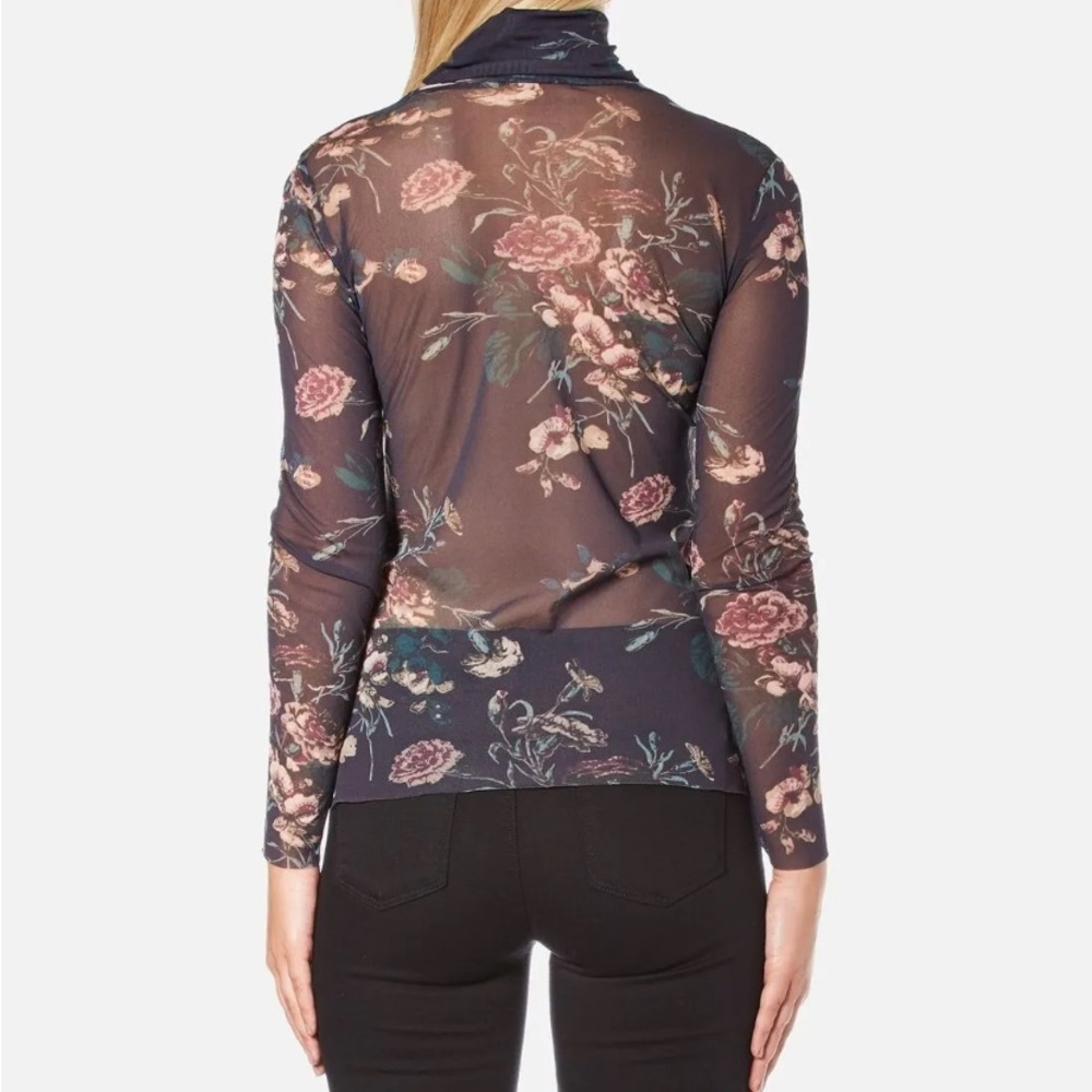 GANNI gorgeous silk blended sheer floral blouse sold at Neiman’s - Picture 2 of 16